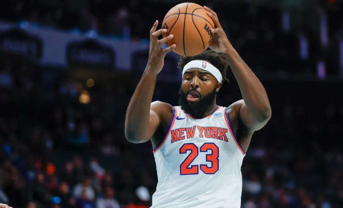 New York Knicks center Mitchell Robinson has been one of the NBA's top rebounders